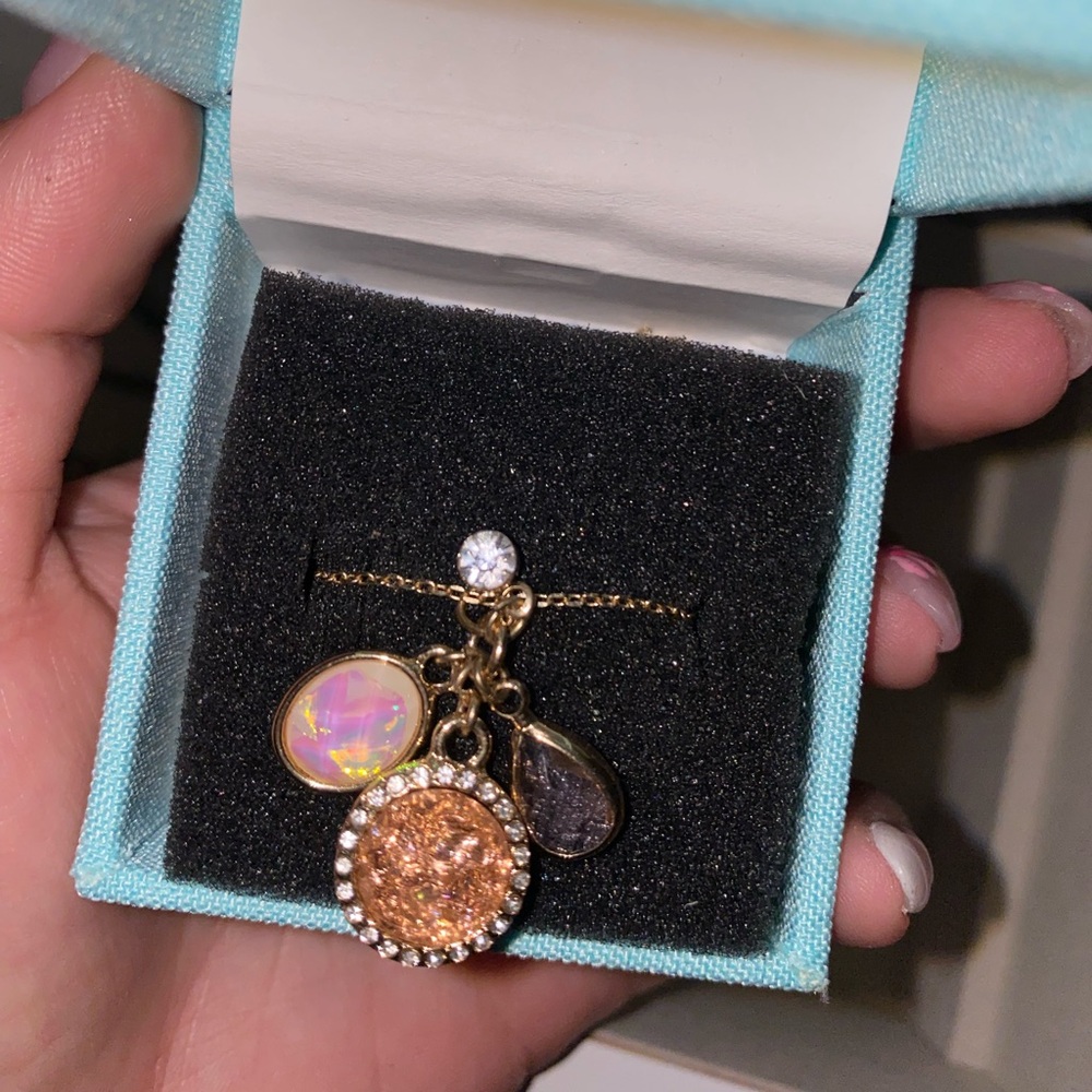 Jewlr pendant necklace rose gold